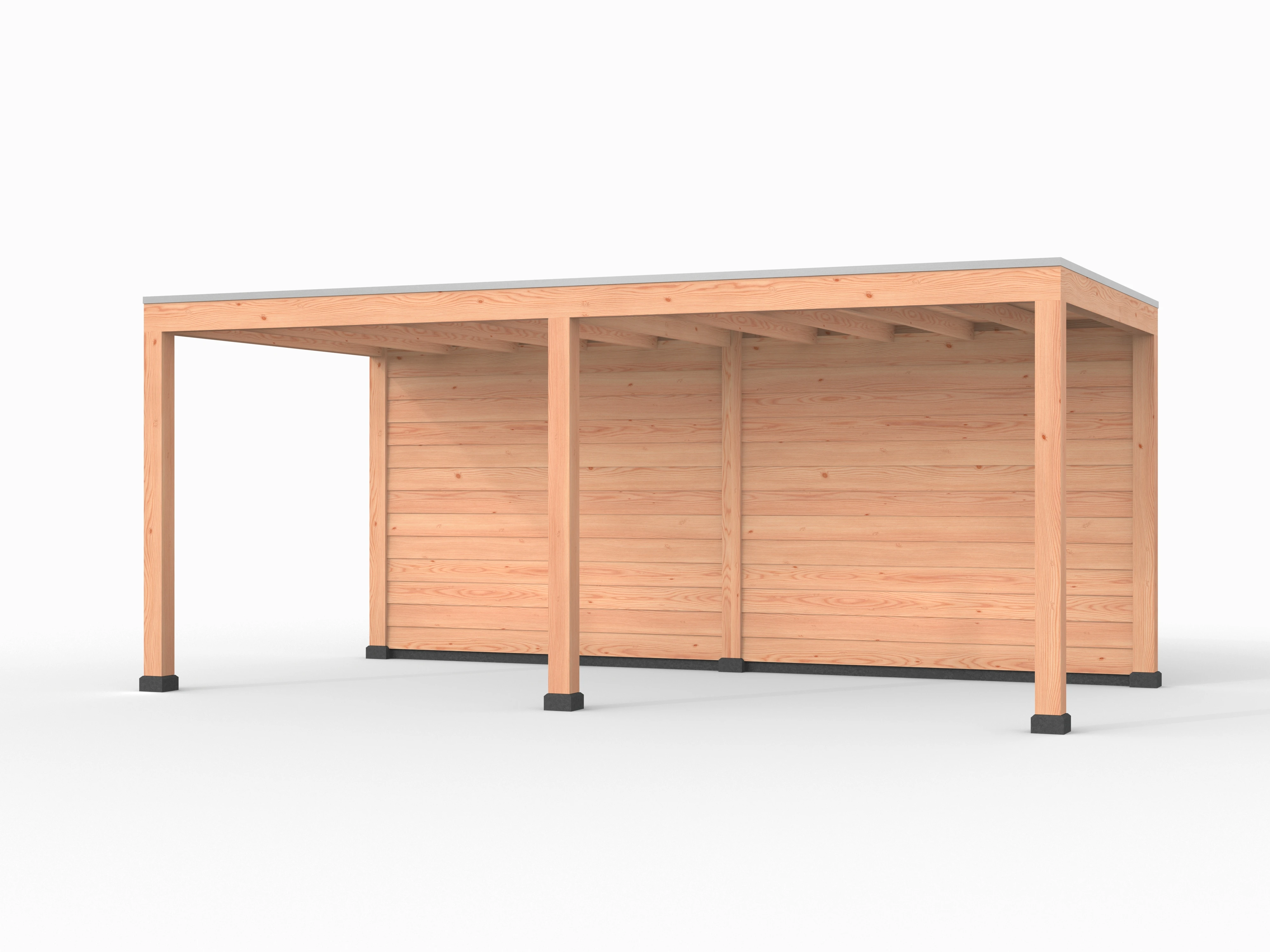 Douglas overkapping, 600 x 300, met achterwand, Westwood Elegant - Afbeelding 1